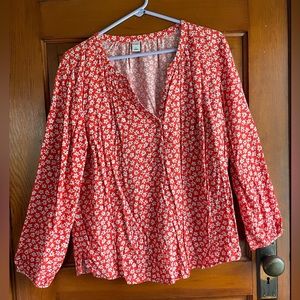 Old Navy Flower print blouse Large